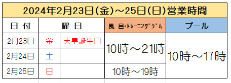 2024.2月3連休